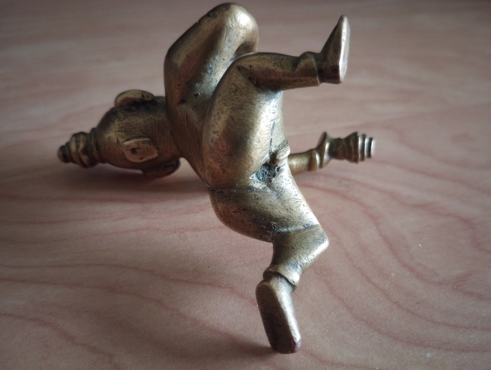 Indian Antique Bronze Deity Bala Krishna बाल कृष्ण - Laddu Gopal