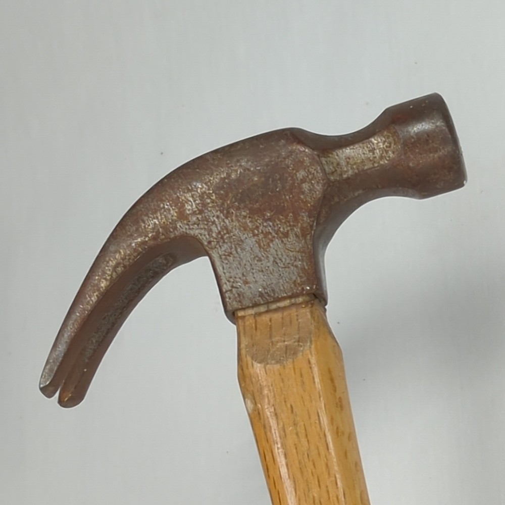 Vintage Hooked Claw Hammer with Wood Handle