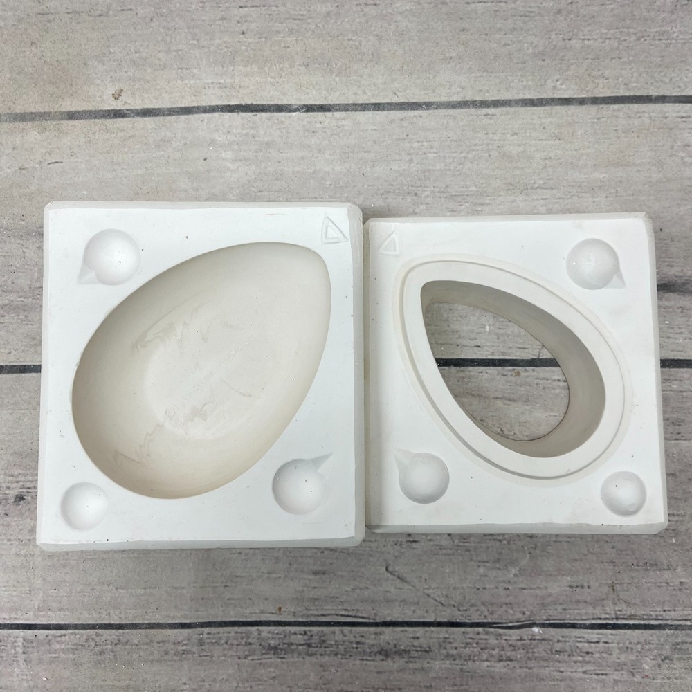 Vintage 1975 Bell Mold Ceramic Casting Mold Large Egg Box Easter #1047