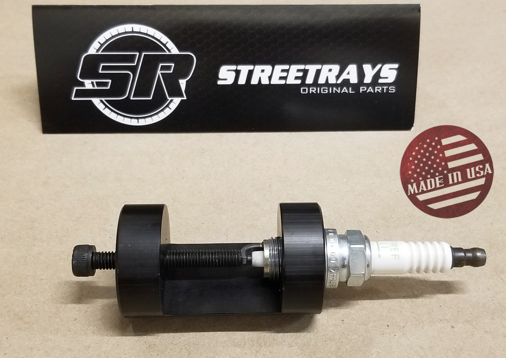 [SR] Billet Spark Plug Tool Gap Setter Gapping Set Tool Sparkplug 14mm (BLACK)