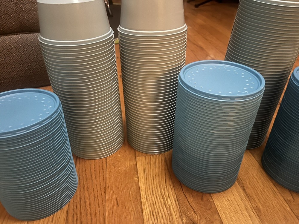 Bait/ Worm Container with vented lids