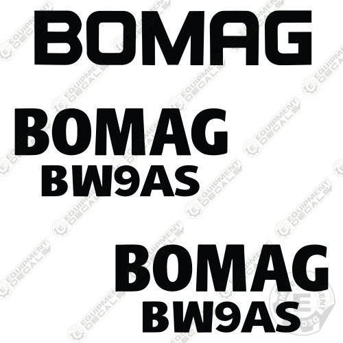 Fits Bomag BW9AS Decal Kit Soil Compactor Roller - 3M Vinyl!