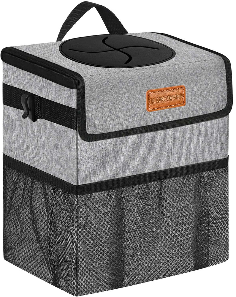 Hanging Car Trash Can Leakproof Back / Front Seat Garbage Bin Interior Accessory