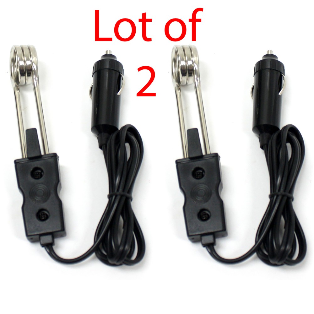 2 pack 5" 12V Water Heater Boiler Element Portable Immersion Car Coffee Tea