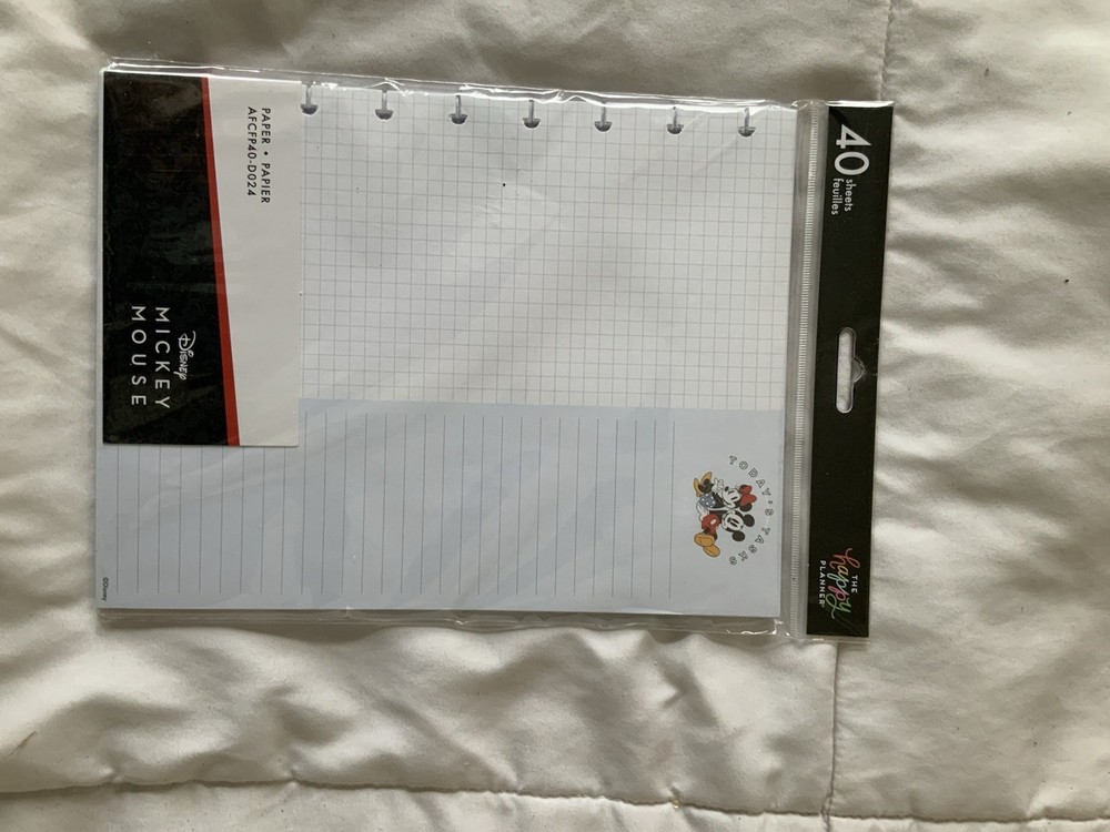 The Happy Planner Disney Mickey Mouse 40 Sheets Planner Refill