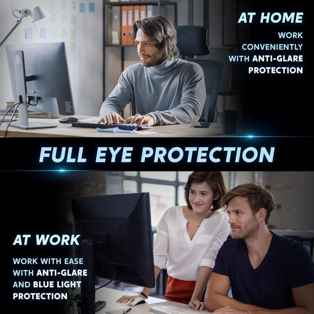 [2 Pack 27 inch Removable Anti-Glare Blue Light Screen Protector for 16:9 Com...
