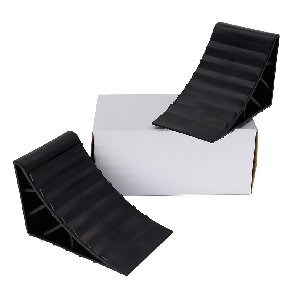 4pcs Heavy Duty Wheel Chocks Blocks Car Truck Rv Camper Trailer Tire Stopper