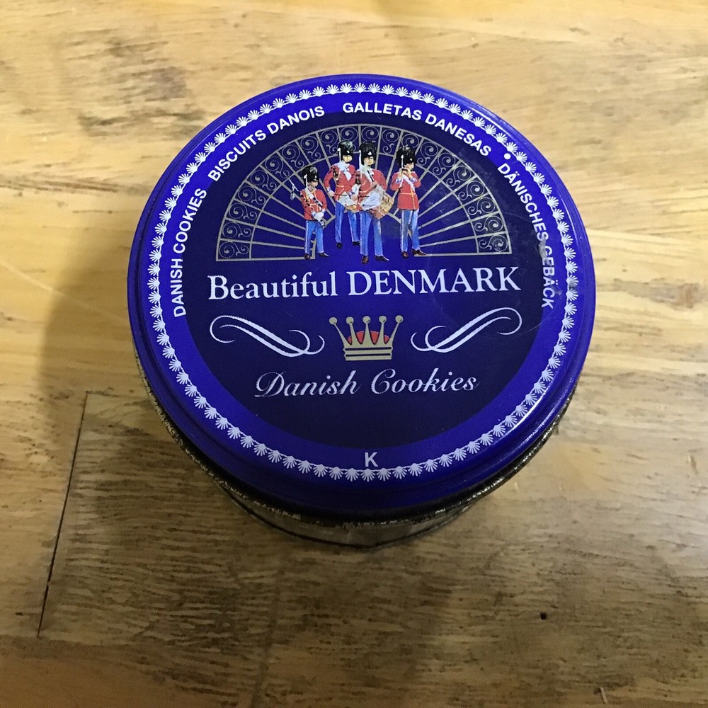 Beautiful Denmark Butter Cookies Tin. 3/4oz. Empty.