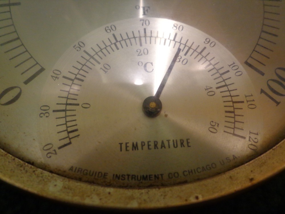 Vintage Airguide Barometer Temperature 5 inch wall mount