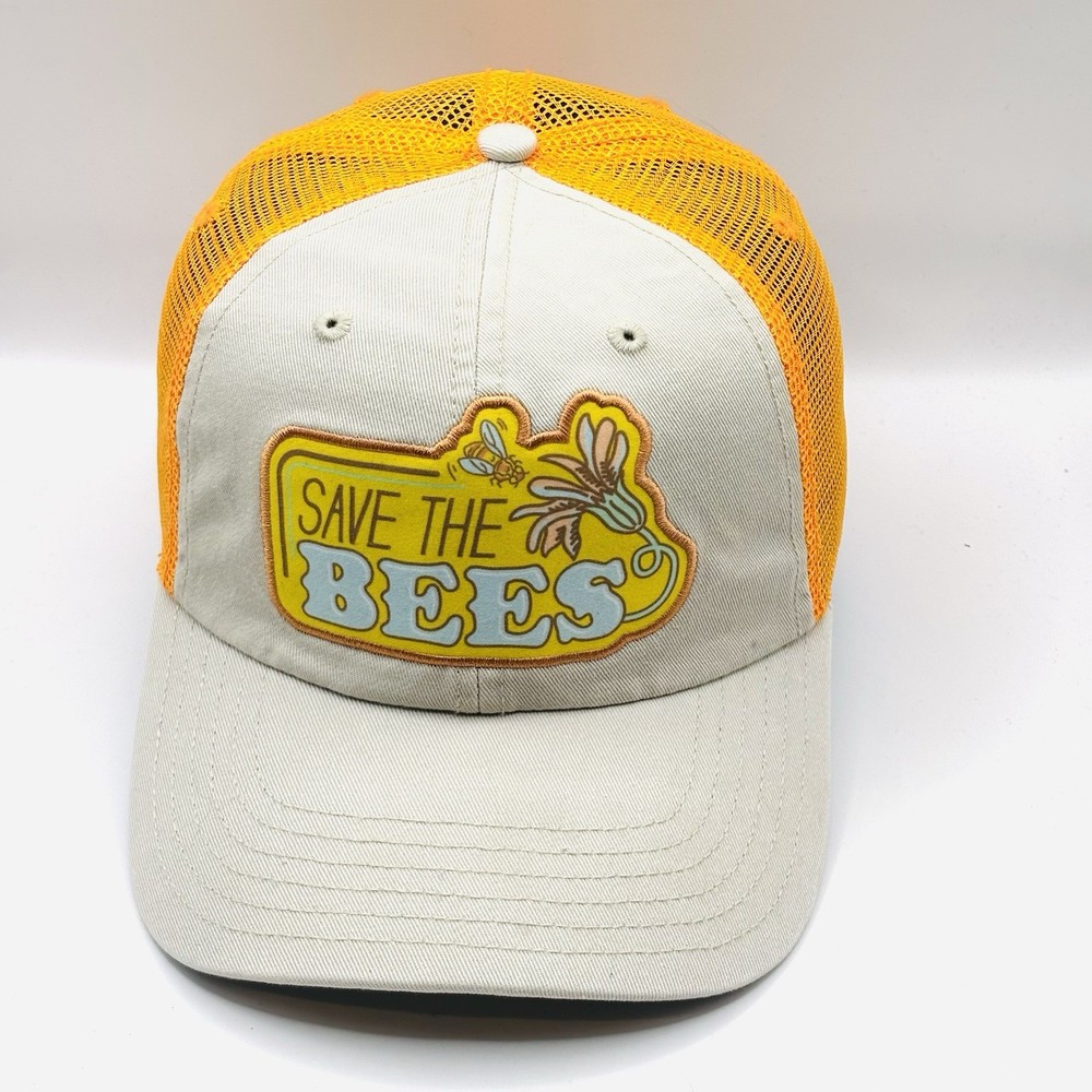Smithsonian "Save The Bees" Orange / Tan Adjustable Back Strap Cap Hat Bioworld