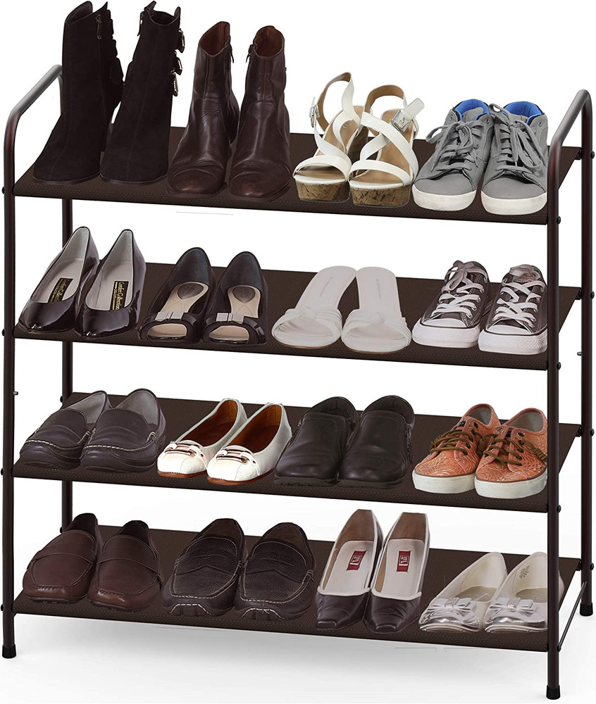 4-Tier Shoe Rack Storage Organizer, Bronze