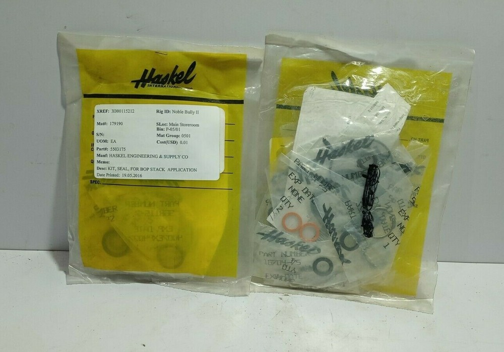 Haskel 5503175 Seal Kit For BOP Stack Application