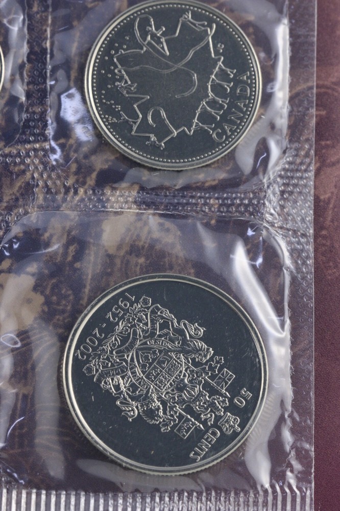 2002 Canda Uncirculated set Queen's Diamond Jubilee set with double dates