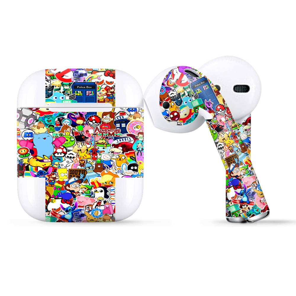 Skins Wraps compatible for Apple Airpods  Sticker collage