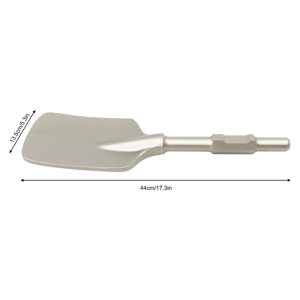 Shank Bits Chisel 18" Clay Spade Digging Shovel Bit Chisel for Gardening Silver