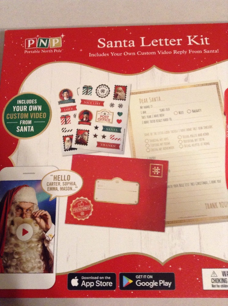 Santa Letter Kit Ages 3+ Includes Custom Video Reply From Santa!