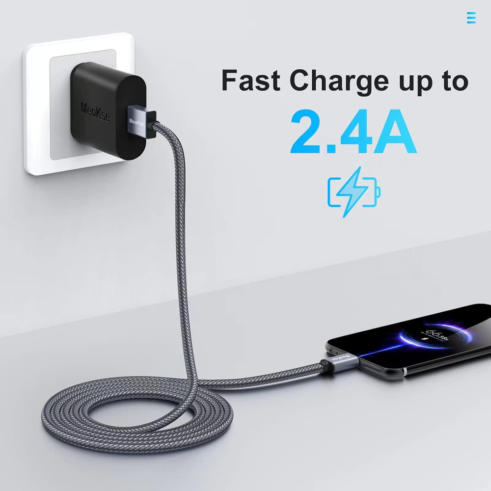 Micro USB Cable 20Ft/6M,Long Android Charger Cable,Nylon Braided Durable Fast Ph