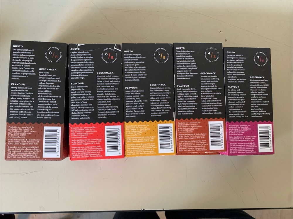 O'Ccaffe nespresso style cups 5 different flavors - 100 cups
