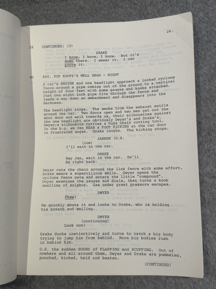 1979 "OIL" by Larry Hankin SCRIPT SCREENPLAY