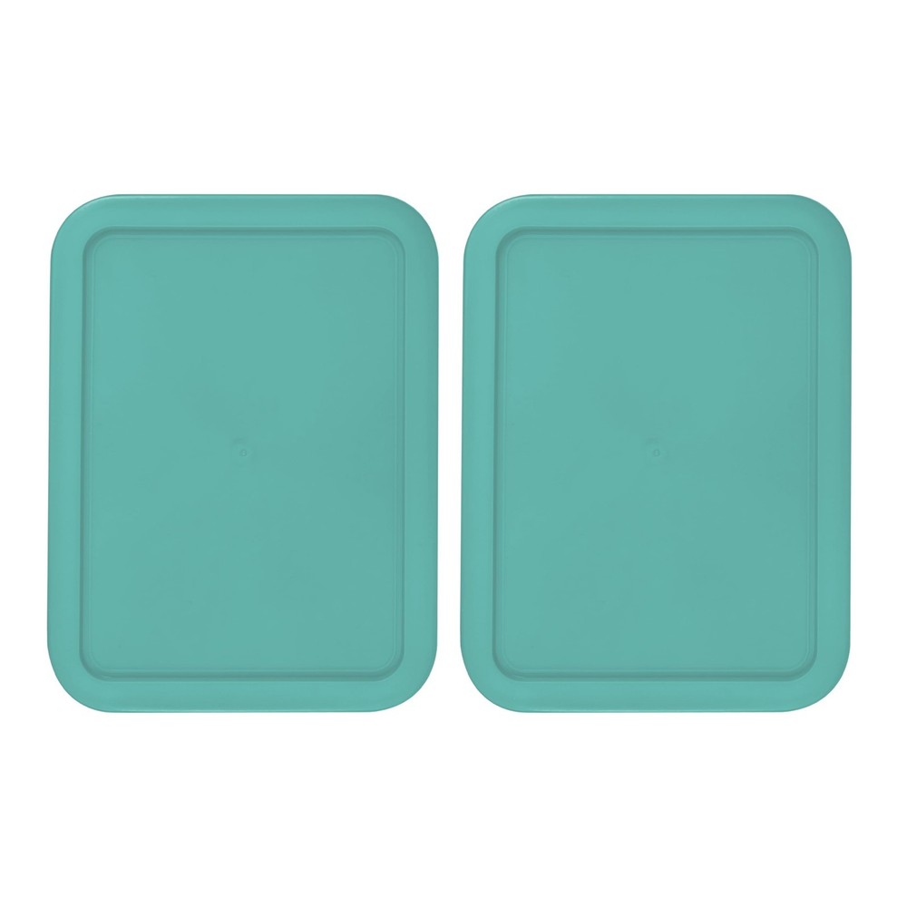 Replacement Lids for Pyrex 7210-PC 3-Cup Rectangle Turquoise 5.75x7.75" 2-Pack