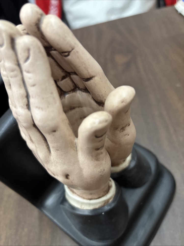 Praying Hands Bookends Matching Set • Christian Decor