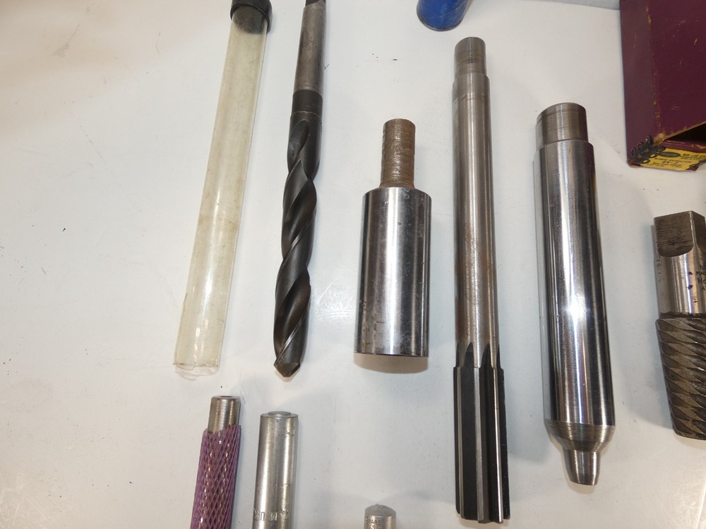 Set of eleven machinist tools, extractors, bits, etc.