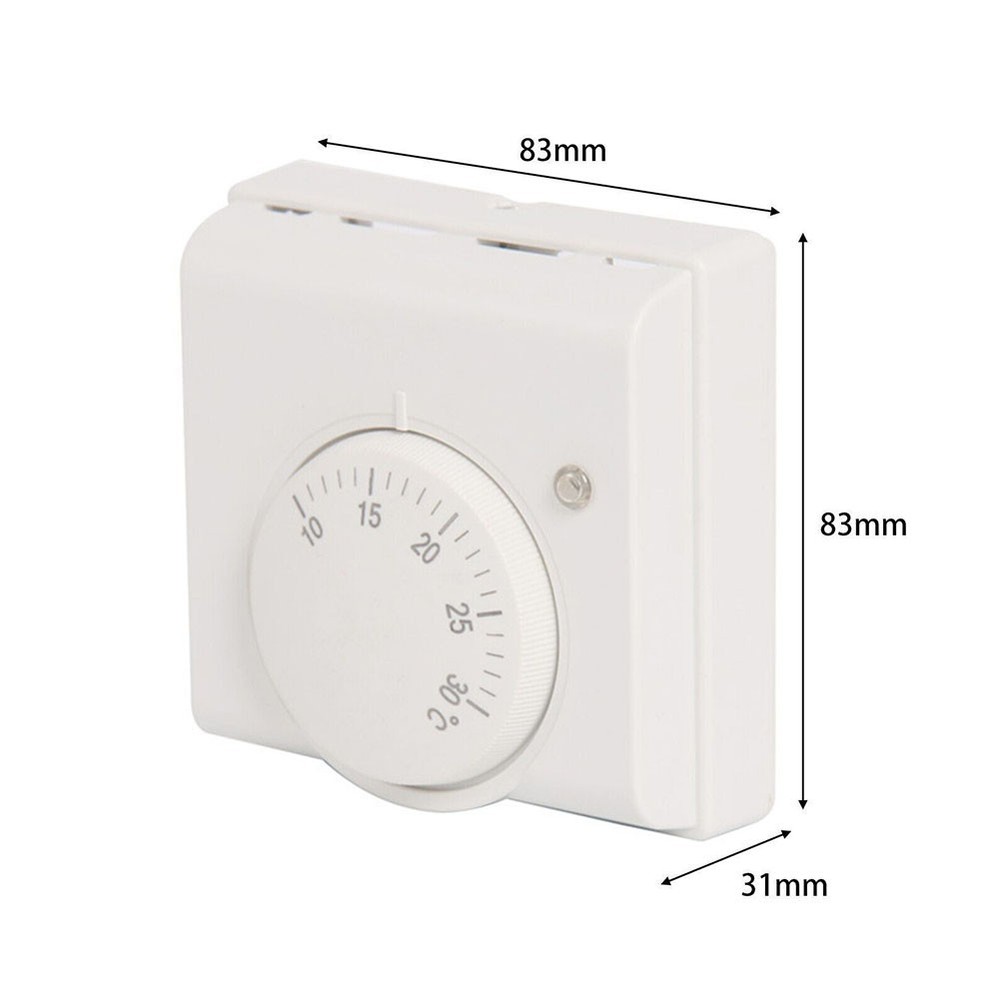 Thermostat Temperature Switch Room 2 Wire 220V AC Temperature Controller White