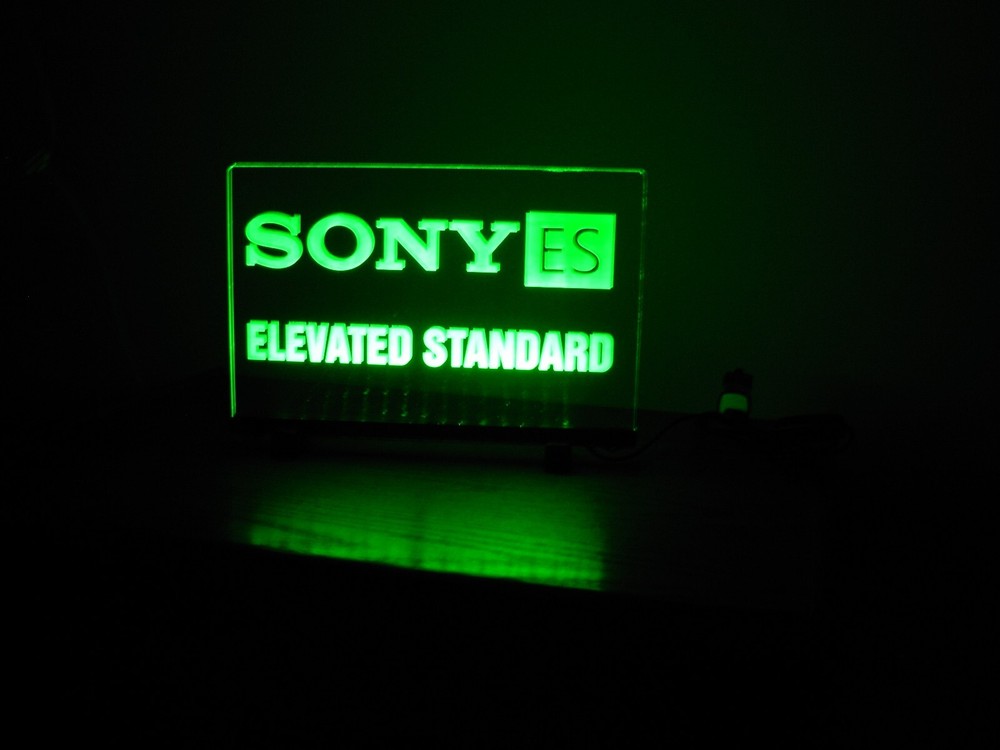 SONY ES ETCHED ACRYLIC LED SIGN