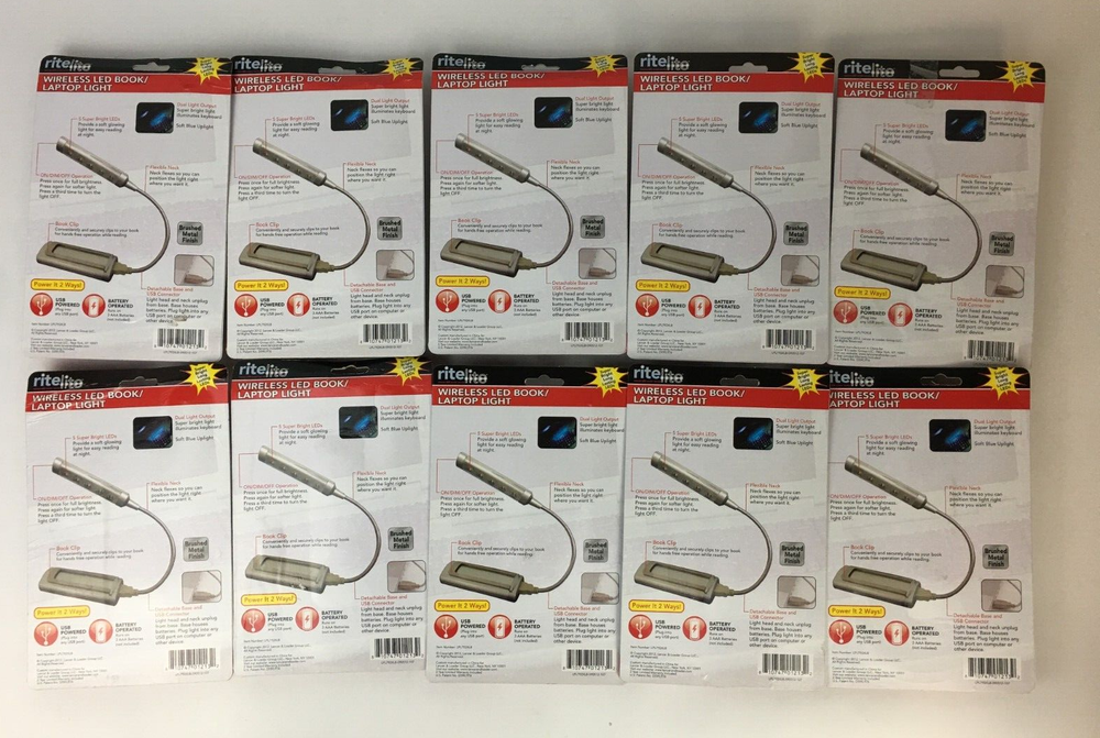 Rite Lite LED Wireless Dimmable Computer / Laptop / Book Light - NEW
