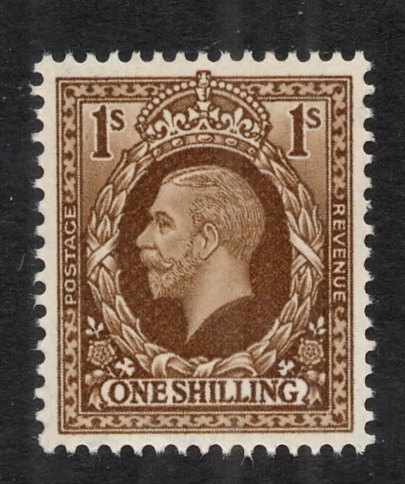 GV - SG449. 1s Bistre. Superb unmounted mint. FREEPOST!
