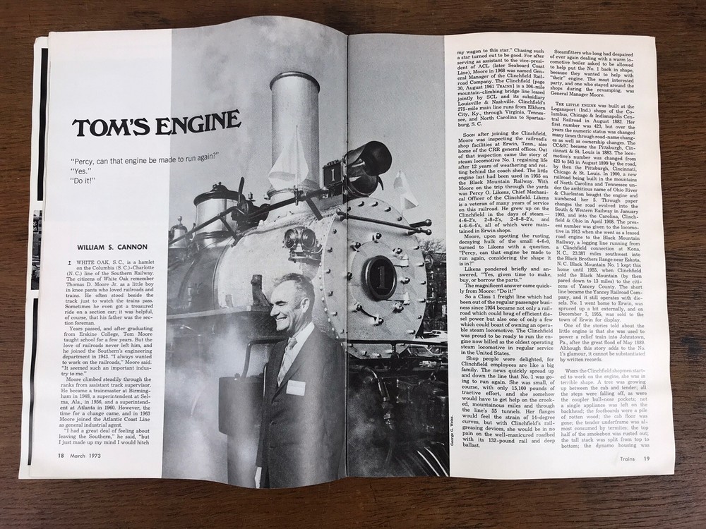 Vintage Trains Magazine March 1973 Issue