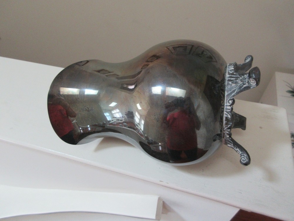 Pitcher , Silver Plated , 4 Footed , 9" High ,19" Circumference , Vintage