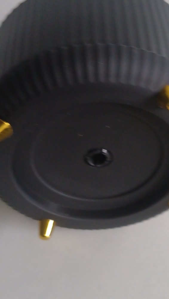 Black Plastic Multi-Compartment Desktop Organizer with Gold Feet Compartments