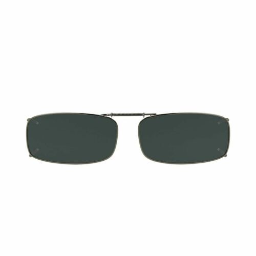 Solar Shield Clip-On Polarized Sunglasses, 56 REC 8 (BROWN)