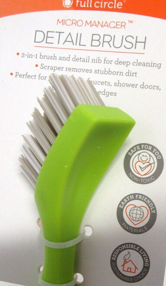 Full Circle Micro Manager Detail Brush Kitchen Bath Grout Scraper - 2 PACK