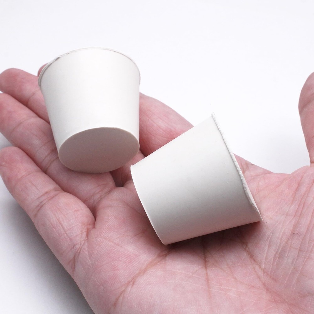 10 Pcs White Solid Rubber Stoppers 6# Tapered Lab Rubber Plugs for Sealing 33...