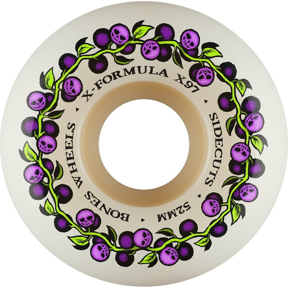 Bones X-Formula Skull Berries V5 Sidecut 52mm 97a Skateboard Wheels