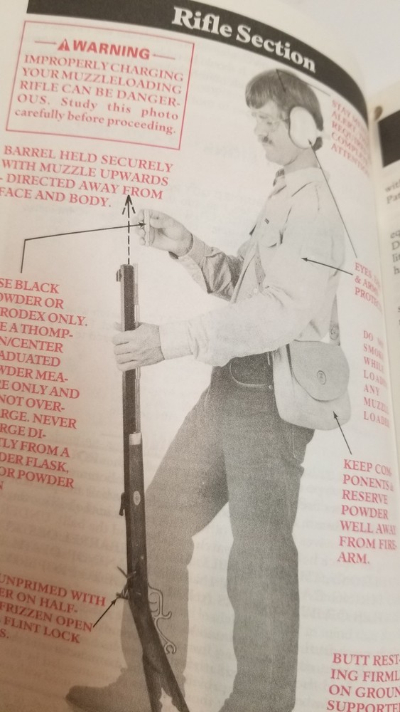 Thompson Center Shooting Black Powder Muzzleloading Firearms Owner's Manual 1992