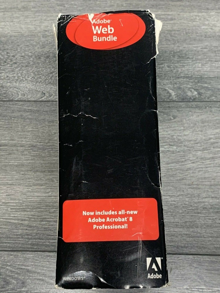 Adobe Creative Suite 2 Premium STUDIO 8 Adobe Web Bundle For Win. Sold as is.