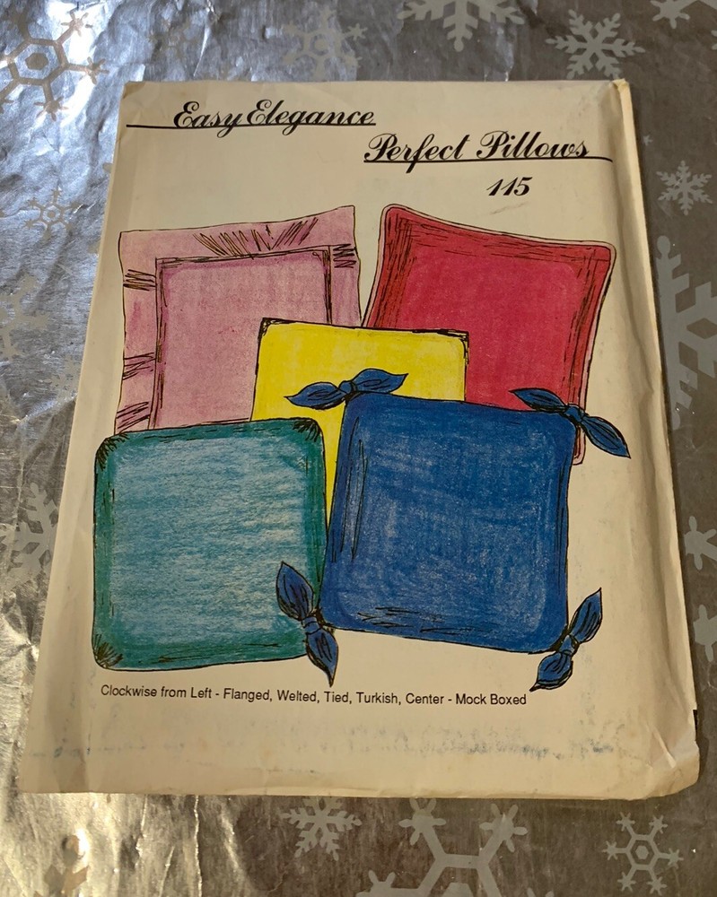 ❤️EASY ELEGANCE 115 Pillows Flanged Welted Tied Turkish Boxed Sewing Pattern