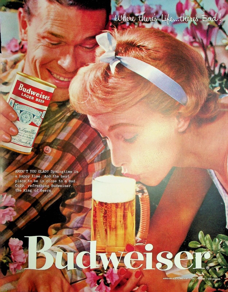 Original Budweiser Ad: Springtime is a happy time with Budweiser