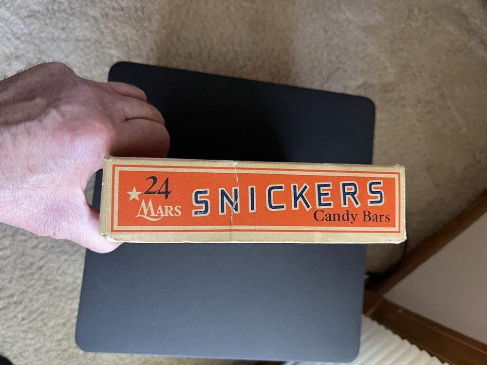 Mars Snickers Candy Bars Advertising Box 24 Count Vintage Memorabilia