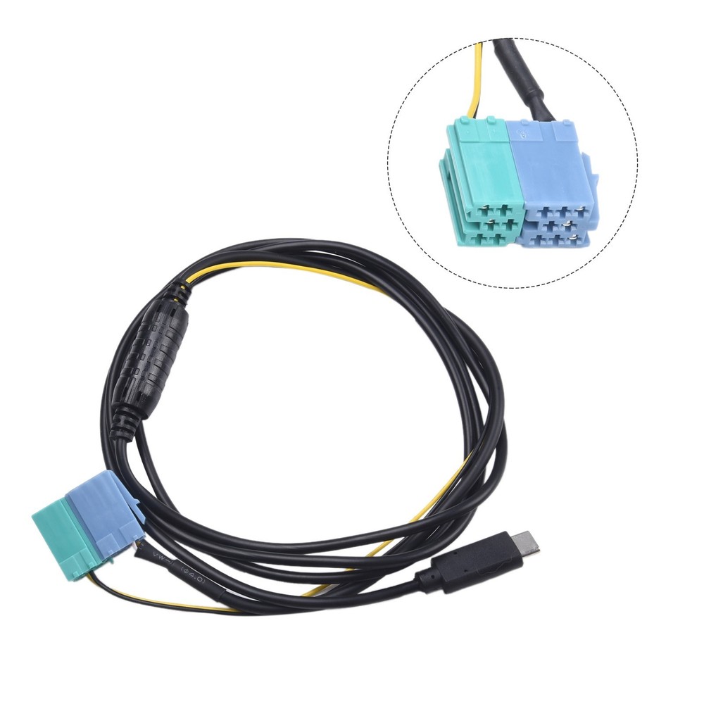 For BECKER Audio CD Player TYPEC Audio Input Cable AUX Audio+Charging Cable