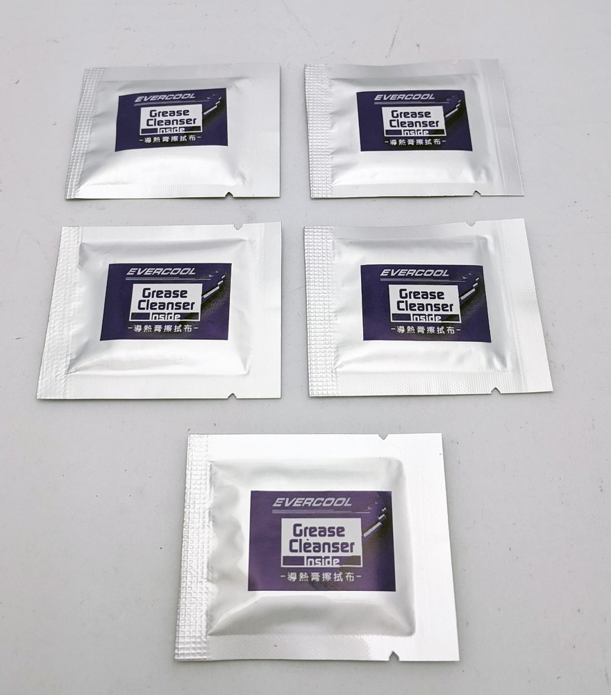 5-Pack: Evercool EC-GC05 Thermal Compound Grease/Paste Remover Cloth Cleaner