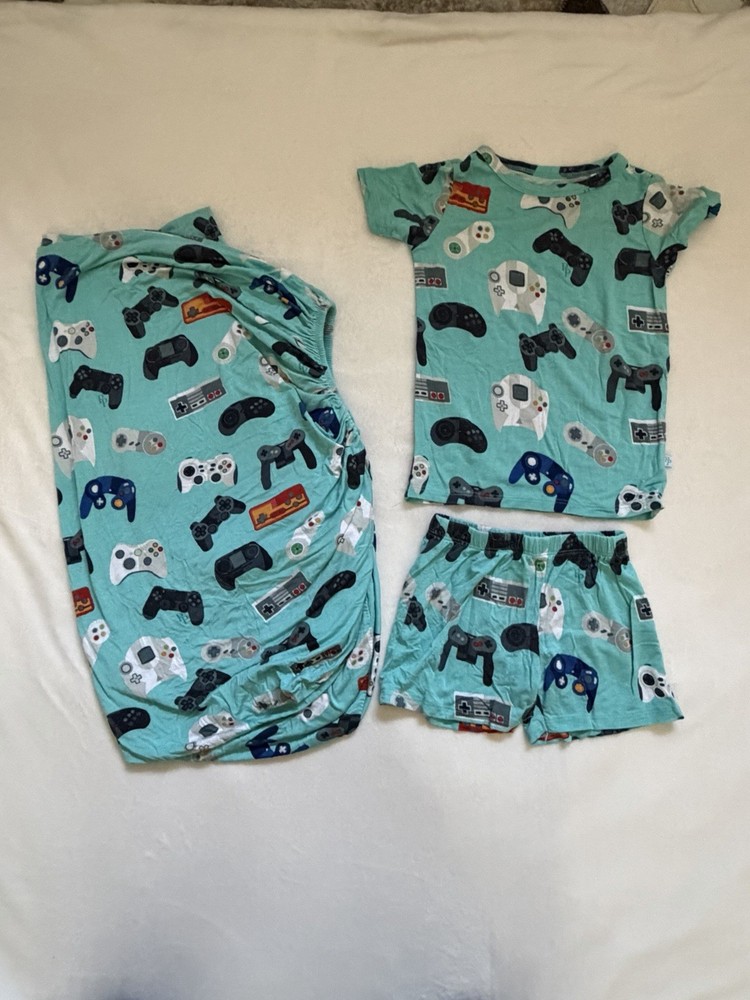 Posh Peanut “Video Game” Crib Sheet & Pajama Combo