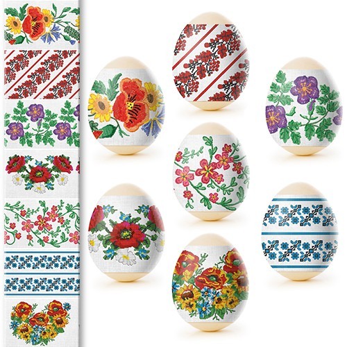 Easter Egg Wraps for 7 Hen Eggs,   Eggs Heat Shrink Sleeves Easter Vishivanka 2