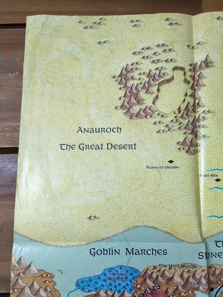 TSR 1993 Forgotten Realms Dungeons And Dragons Campaign Setting Map