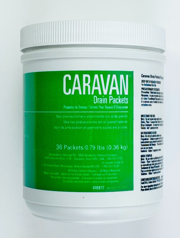 Caravan Drain Packets 36 Pack 2 Containers