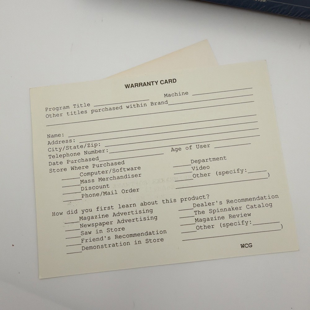 Easy Working The Planner Spinnaker IBM PC & Apple Complete Tested Working