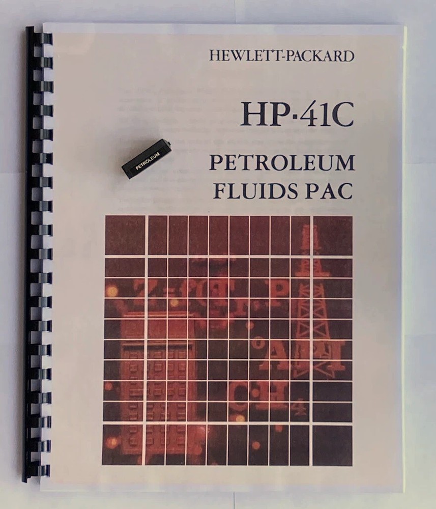 Petroleum Fluids Pac for Hewlett Packard HP 41C CV CX Calculator